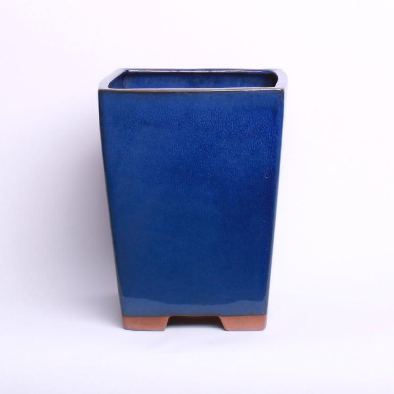 Miska kaskáda štvorcová, 17x17x23cm, modrá, glazúrovaná