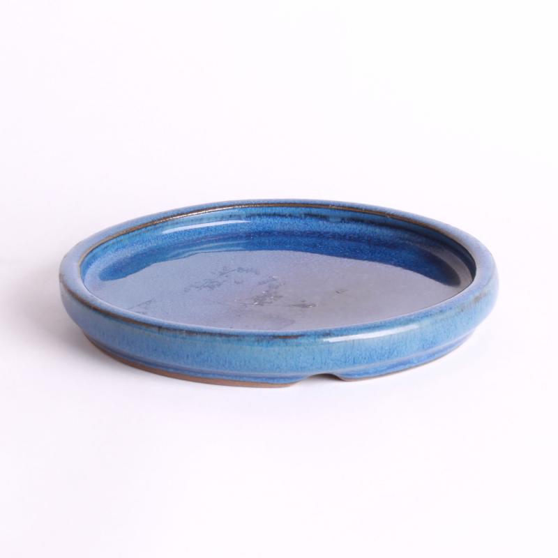 Podmiska malá okrúhla, 14x14x1,5cm, modrá, glazúrovaná